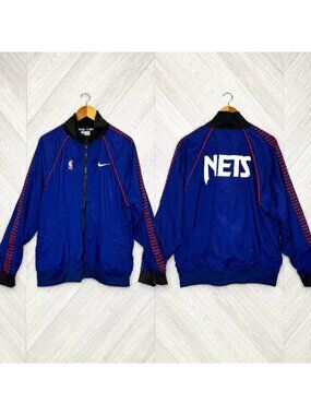 Nike Brooklyn Nets City Edition Mixtape Track Jacket 75th Anniversary Mens Large